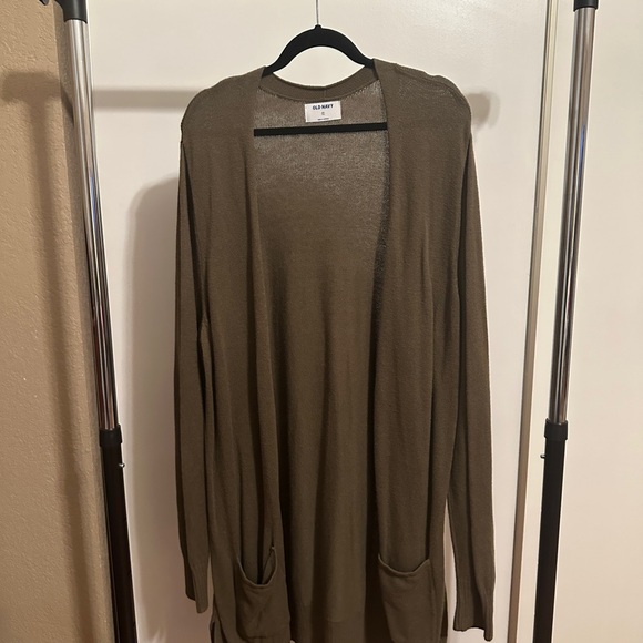 Old Navy Sweaters - Olive Green XXL Tall Long Line Open Front Cardigan Sweater